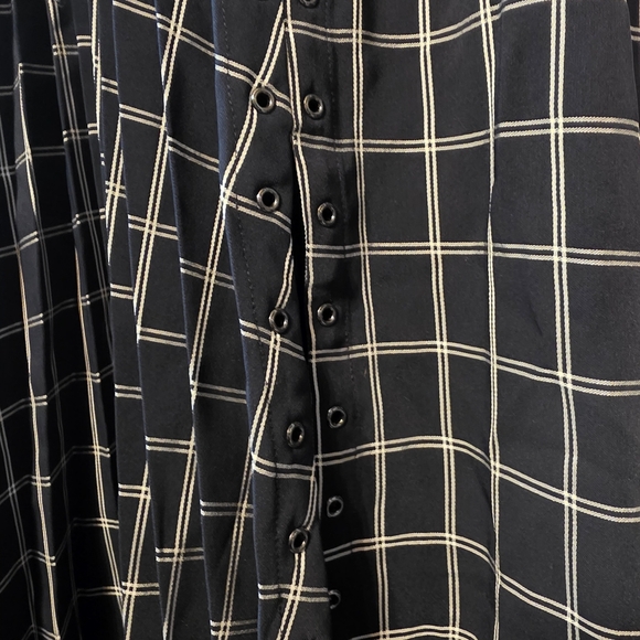 Ted Baker London White and Black Grid Midi Dress - Picture 4 of 5